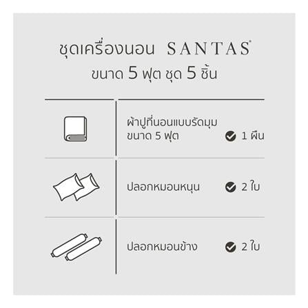 ชุดผ้าปูที่นอน 5 ฟุต 5 ชิ้น SANTAS GAURA PI_6
