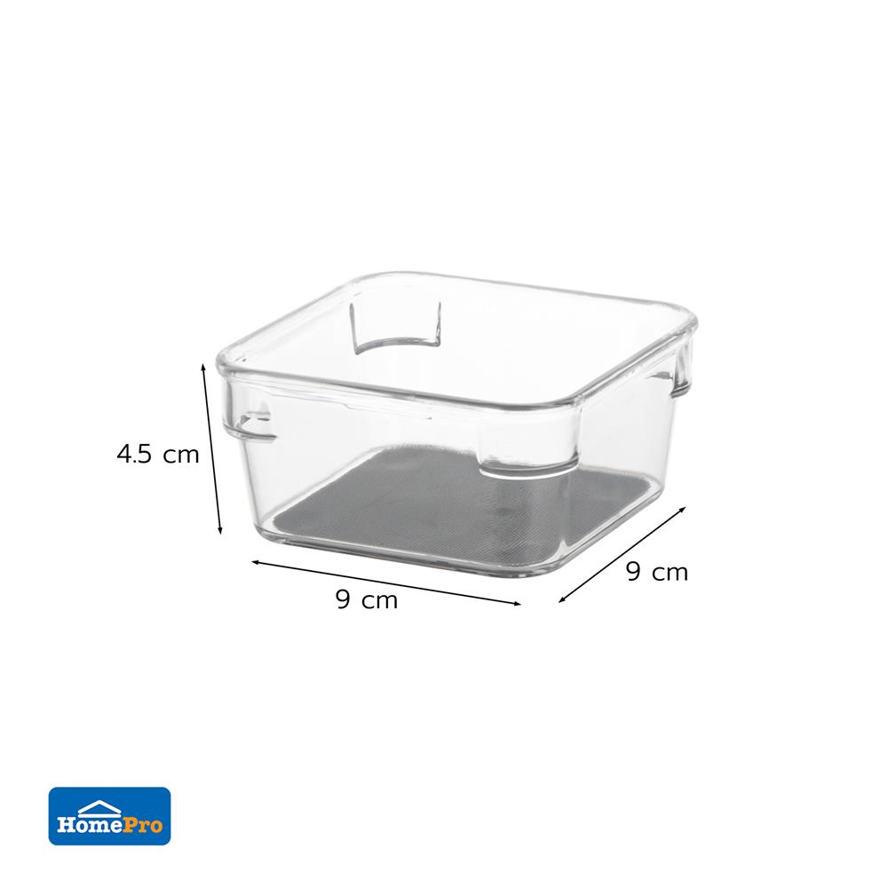 ถาดเก็บของในลิ้นชัก KECH KLAR 9x9x4.5 ซม. สีใส
