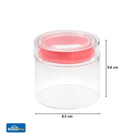 ขวดโหลแก้วฝาดึง KECH MILK 0.5 ลิตร สีชมพู_5
