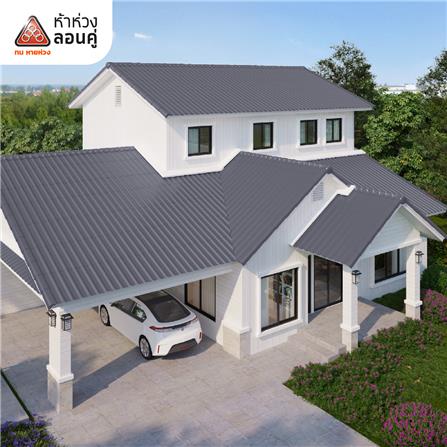 กระเบื้องหลังคาลอนคู่ ห้าห่วง 0.5x50x150 ซม. สีมิดไนท์เกรย์_1