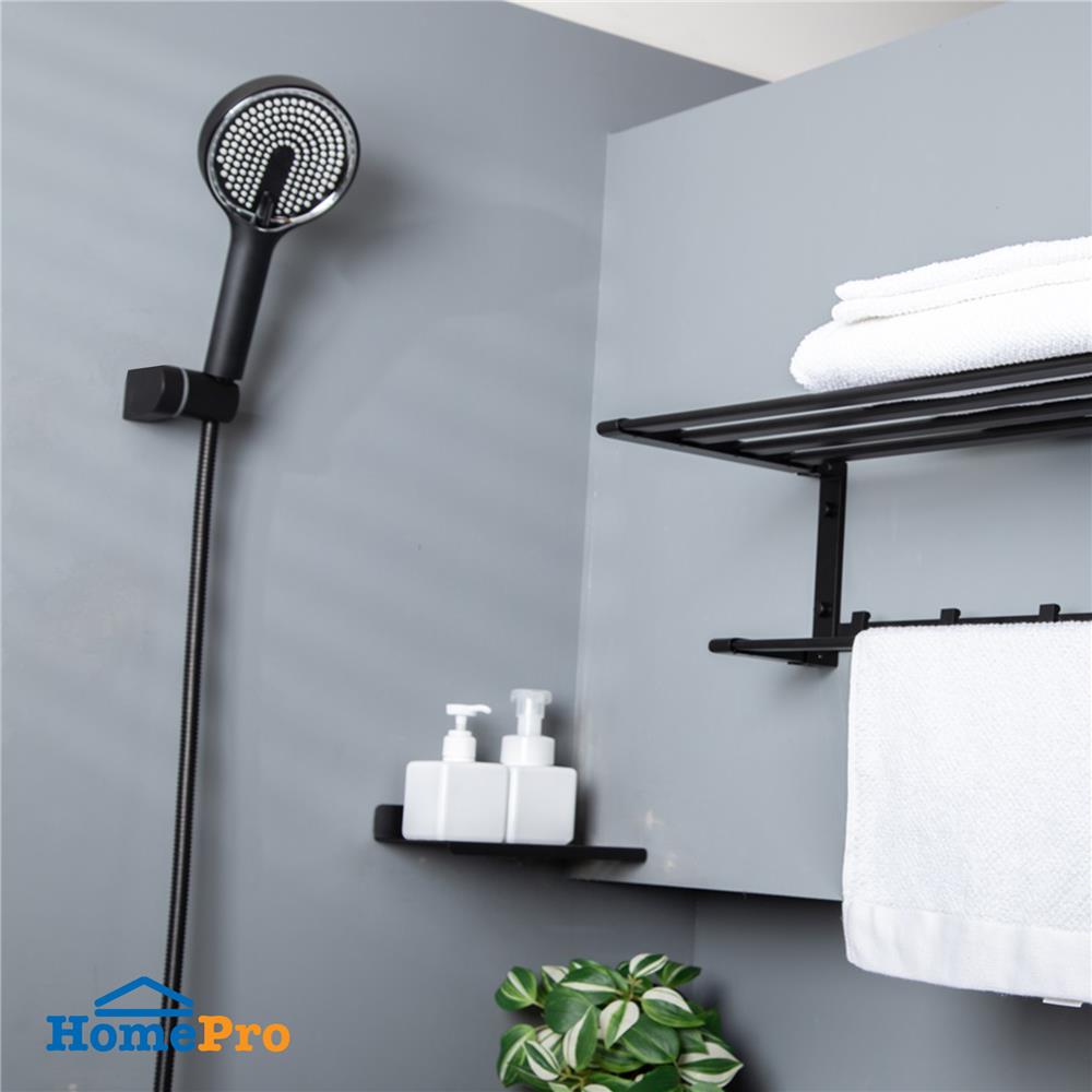 ชุดฝักบัวสายอ่อน 5 ระดับ RASLAND RA D414-BLACK สีดำ