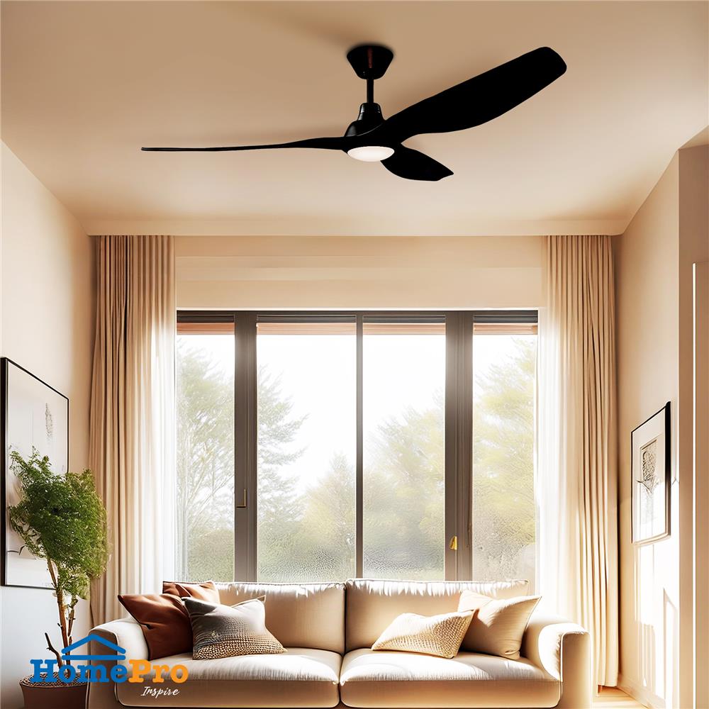 พัดลมโคมไฟ LED CARINI CFD503101BK 15 วัตต์ DAYLIGHT 52 นิ้ว สีดำ