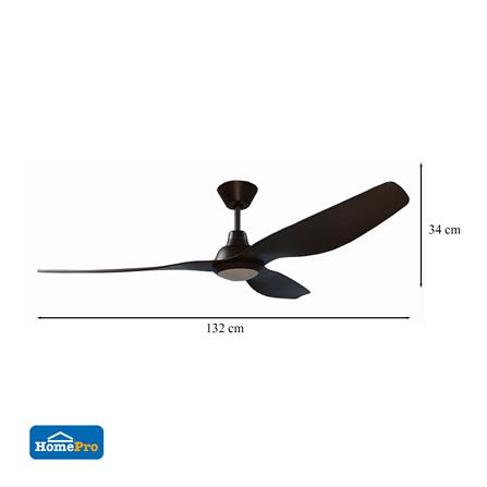 พัดลมโคมไฟ LED CARINI CFD503101BK 15 วัตต์ DAYLIGHT 52 นิ้ว สีดำ_5