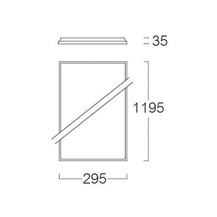 โคมฝังฝ้า LED LUMAX PANEL 9C-A0236 SMART 40 วัตต์ 30X120 ซม. COOL WHITE_4
