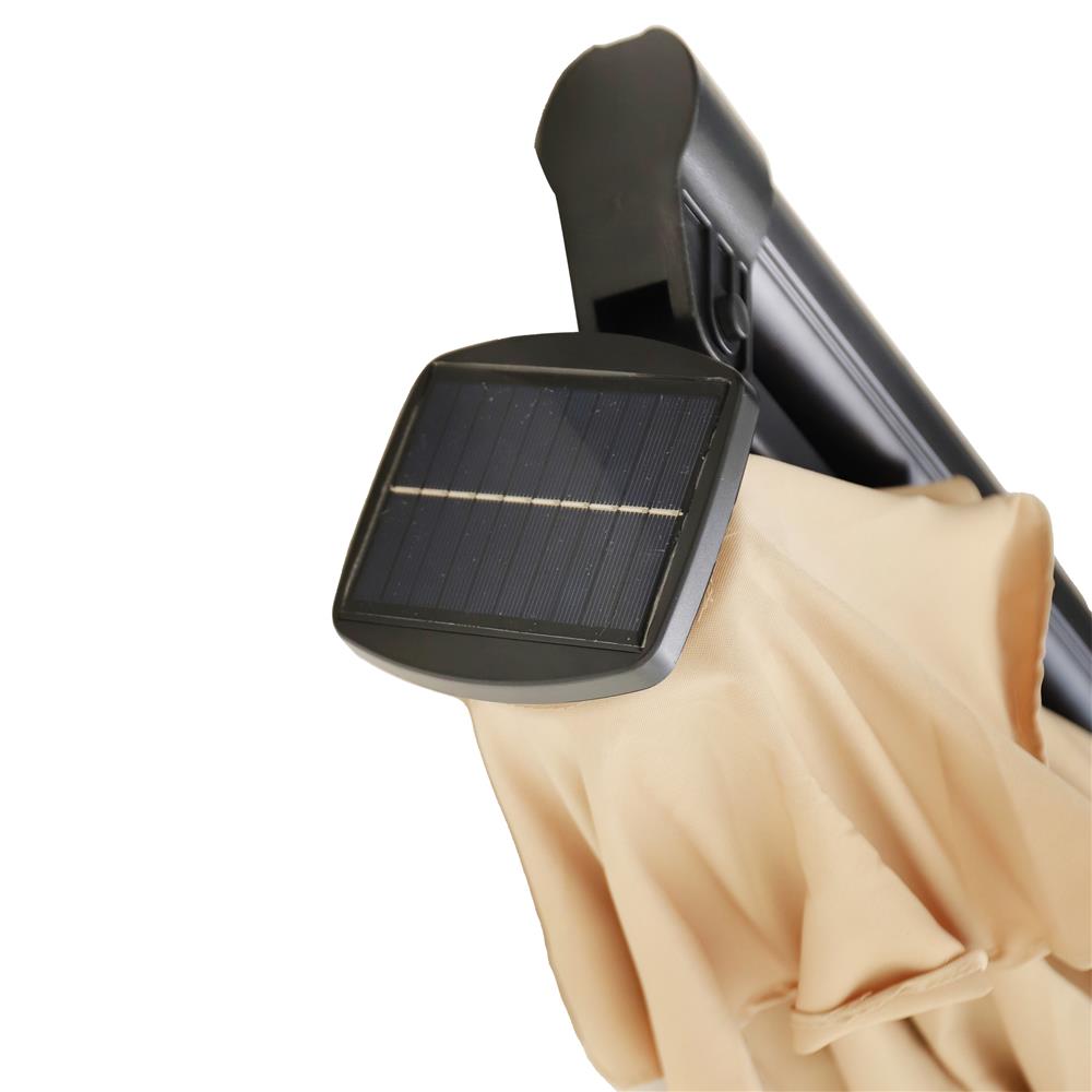 ร่มสนามตัวแอล SOLAR LED SPRING สีน้ำตาลอ่อน