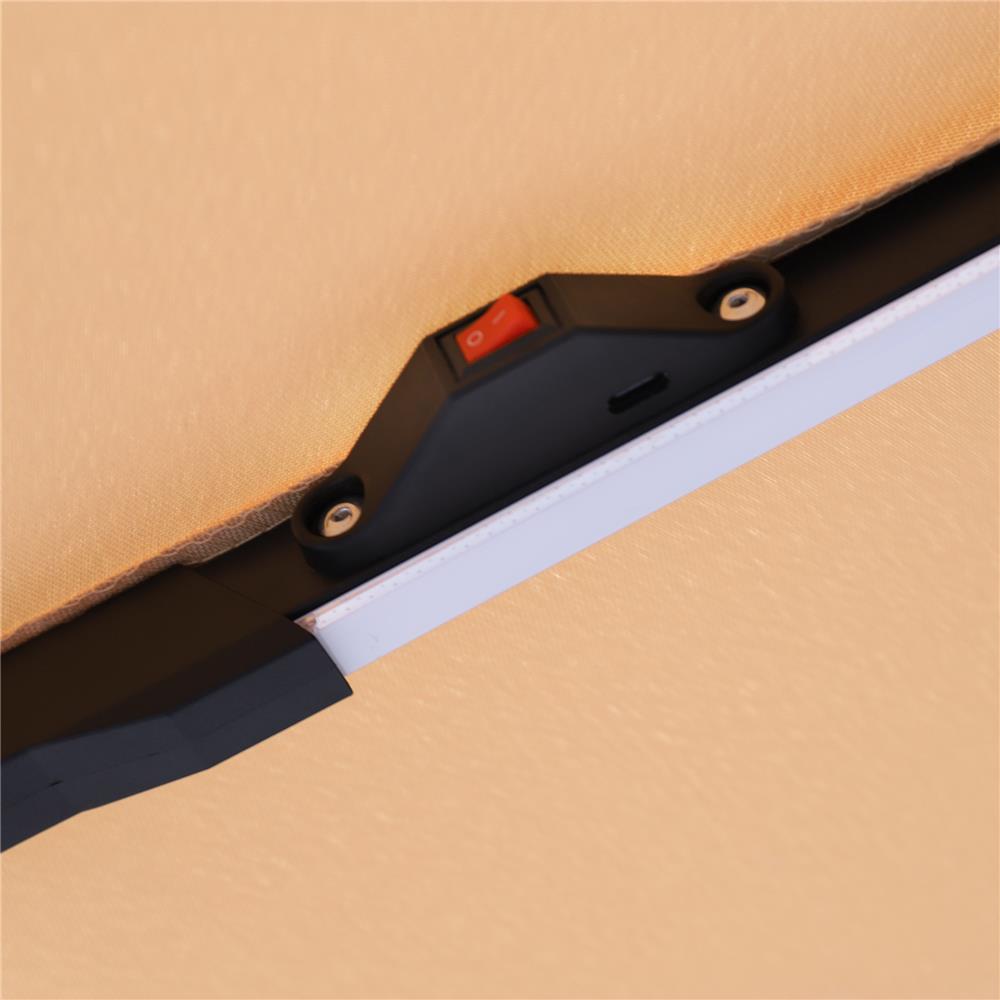 ร่มสนามตัวแอล SOLAR LED SPRING สีน้ำตาลอ่อน