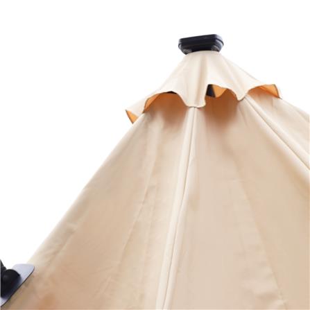 ร่มสนามตัวแอล SOLAR LED SPRING สีน้ำตาลอ่อน_4