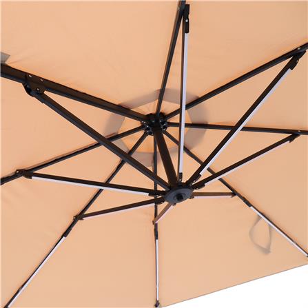 ร่มสนามตัวแอล SOLAR LED SPRING สีน้ำตาลอ่อน_6