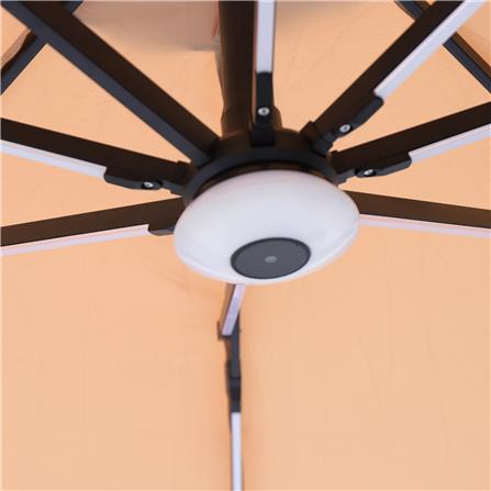 ร่มสนามตัวแอล SOLAR LED SPRING สีน้ำตาลอ่อน_9