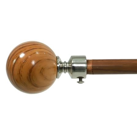 รางเหล็ก ยืดหด HOME LIVING STYLE WOOD BALLS 110 -210 ซม. สีโอ๊ค_0