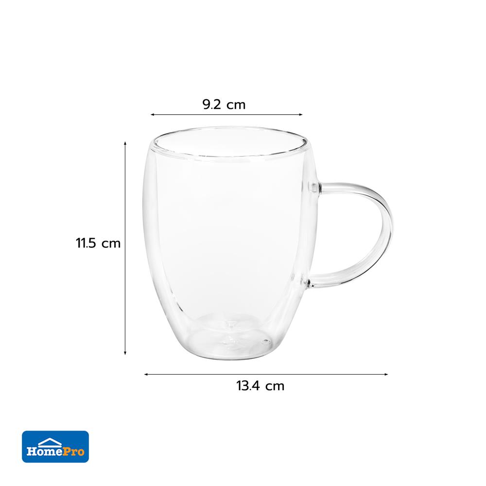 แก้วหู 350 มล. KECH DOUBLE WALL C (แพ็ก 2 ใบ)