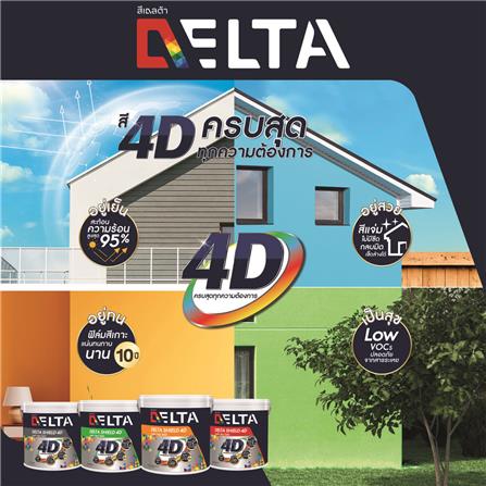 สีน้ำทาฝ้า ชนิดด้าน DELTA DELTASHIELD 4D 9000 สีเทา 1 แกลลอน_2