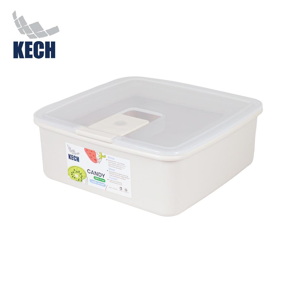 กล่องอาหาร 0.55 ลิตร KECH CANDY 9711 สีเบจ_0