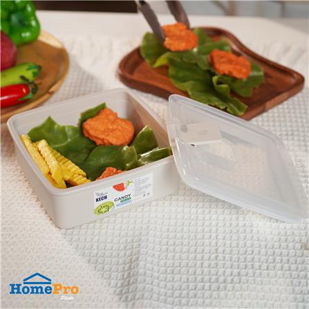 กล่องอาหาร 0.55 ลิตร KECH CANDY 9711 สีเบจ_5