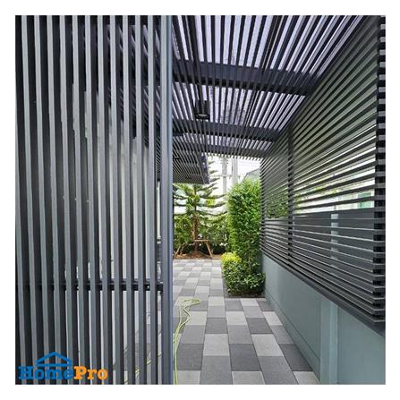 ระแนงเหล็กเคลือบลายไม้ ARON 2 นิ้ว สีกราไฟท์_1