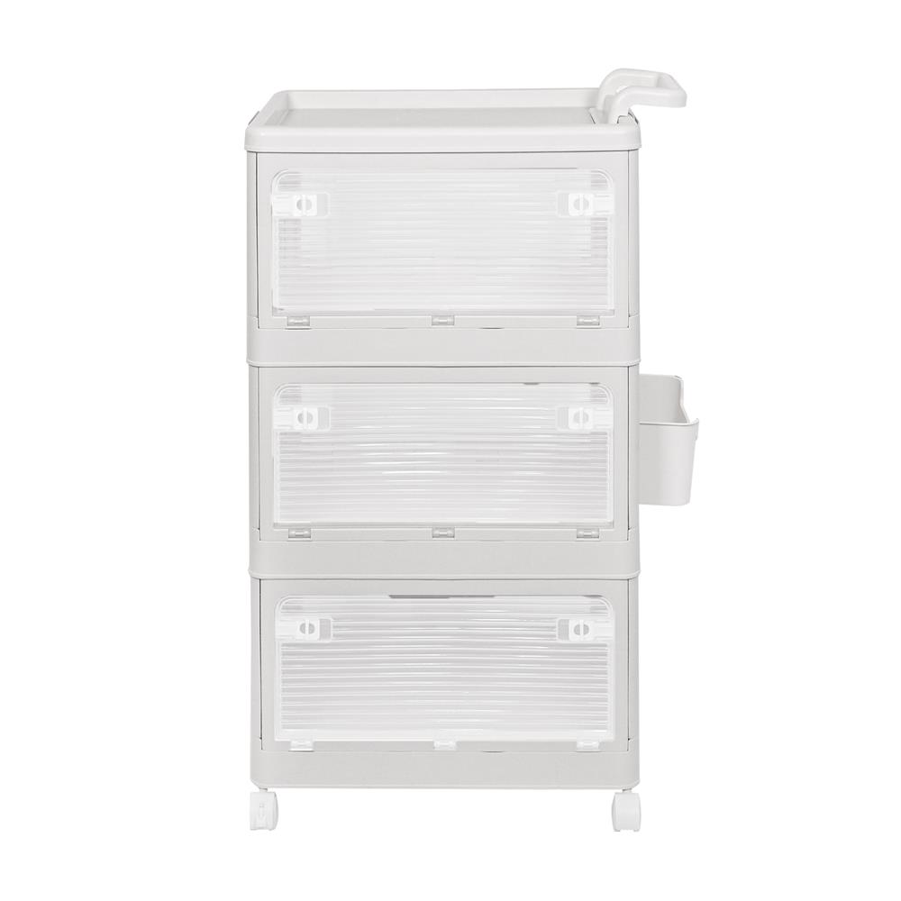 ตู้บานเปิด 3 ชั้น STACKO BEAM 56x36x90 ซม. สีขาว