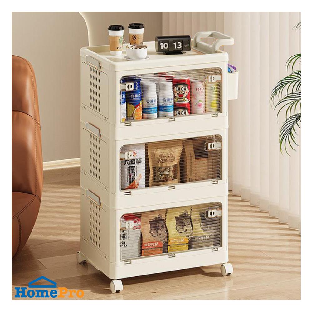 ตู้บานเปิด 3 ชั้น STACKO BEAM 56x36x90 ซม. สีขาว