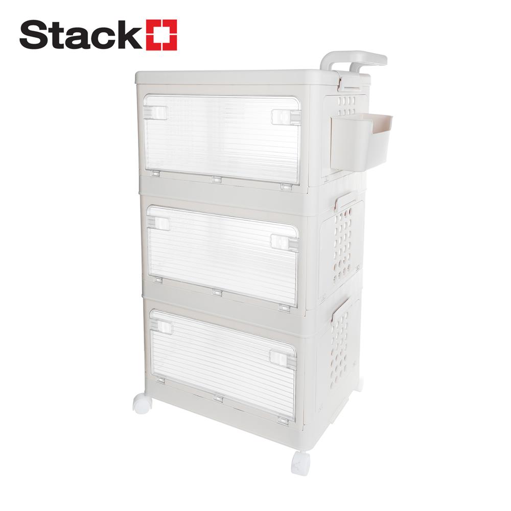 ตู้บานเปิด 3 ชั้น STACKO BEAM 56x36x90 ซม. สีขาว_1