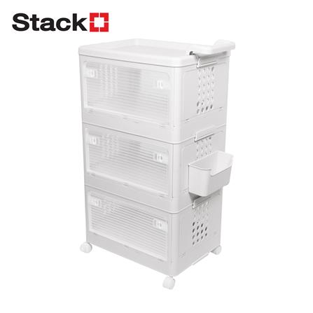 ตู้บานเปิด 3 ชั้น STACKO BEAM 56x36x90 ซม. สีขาว_0