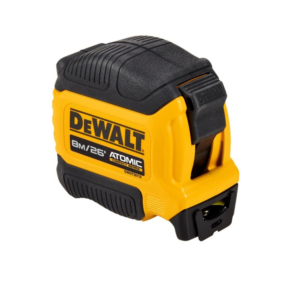 ตลับเมตรหุ้มยาง พร้อมตัวล็อก DEWALTD WHT38118-30 8 ม.