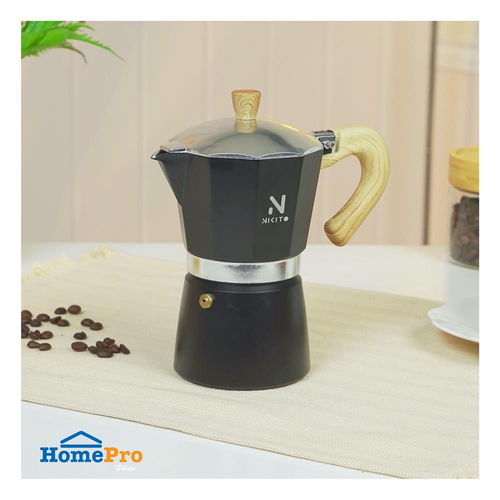หม้อต้มกาแฟ NIKITO 6 CUPS สีดำ