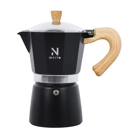 หม้อต้มกาแฟ NIKITO 6 CUPS สีดำ หม้อต้มกาแฟ NIKITO 6 CUPS สีดำ
