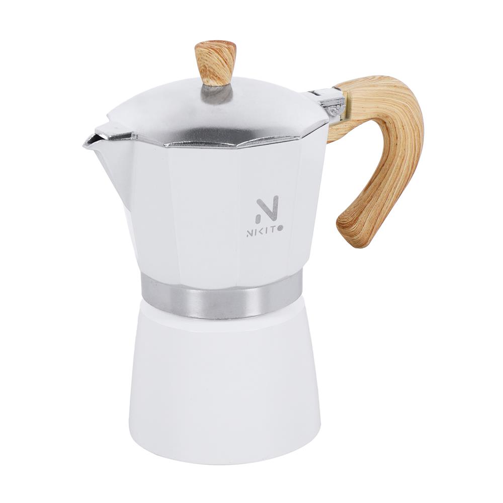 หม้อต้มกาแฟ NIKITO 6 CUPS สีครีม
