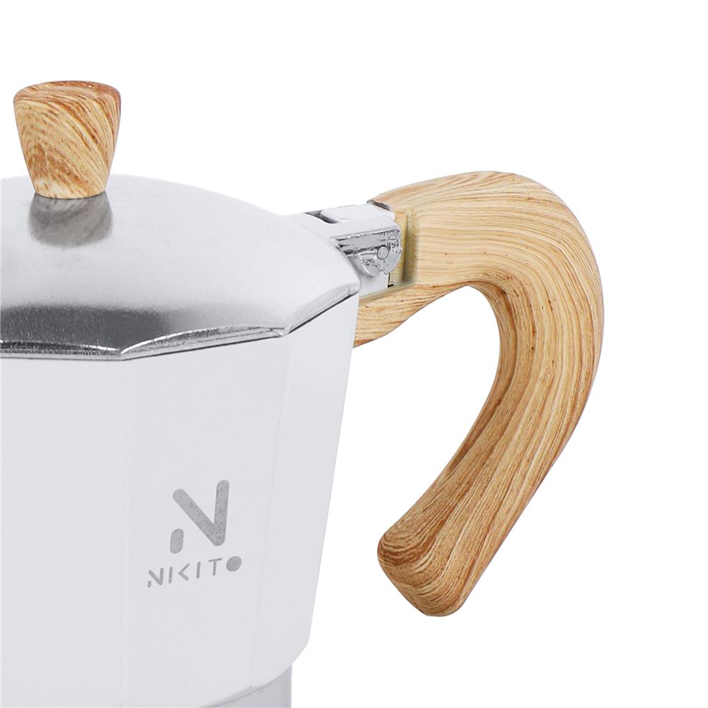 หม้อต้มกาแฟ NIKITO 6 CUPS สีครีม