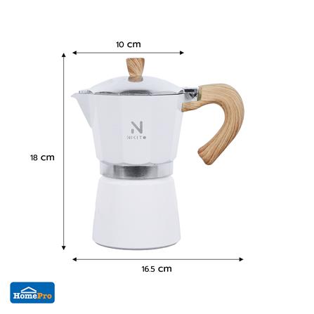 หม้อต้มกาแฟ NIKITO 6 CUPS สีครีม_8