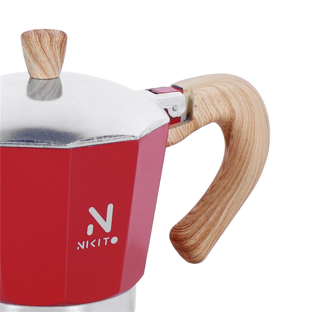 หม้อต้มกาแฟ NIKITO 6 CUPS สีแดง