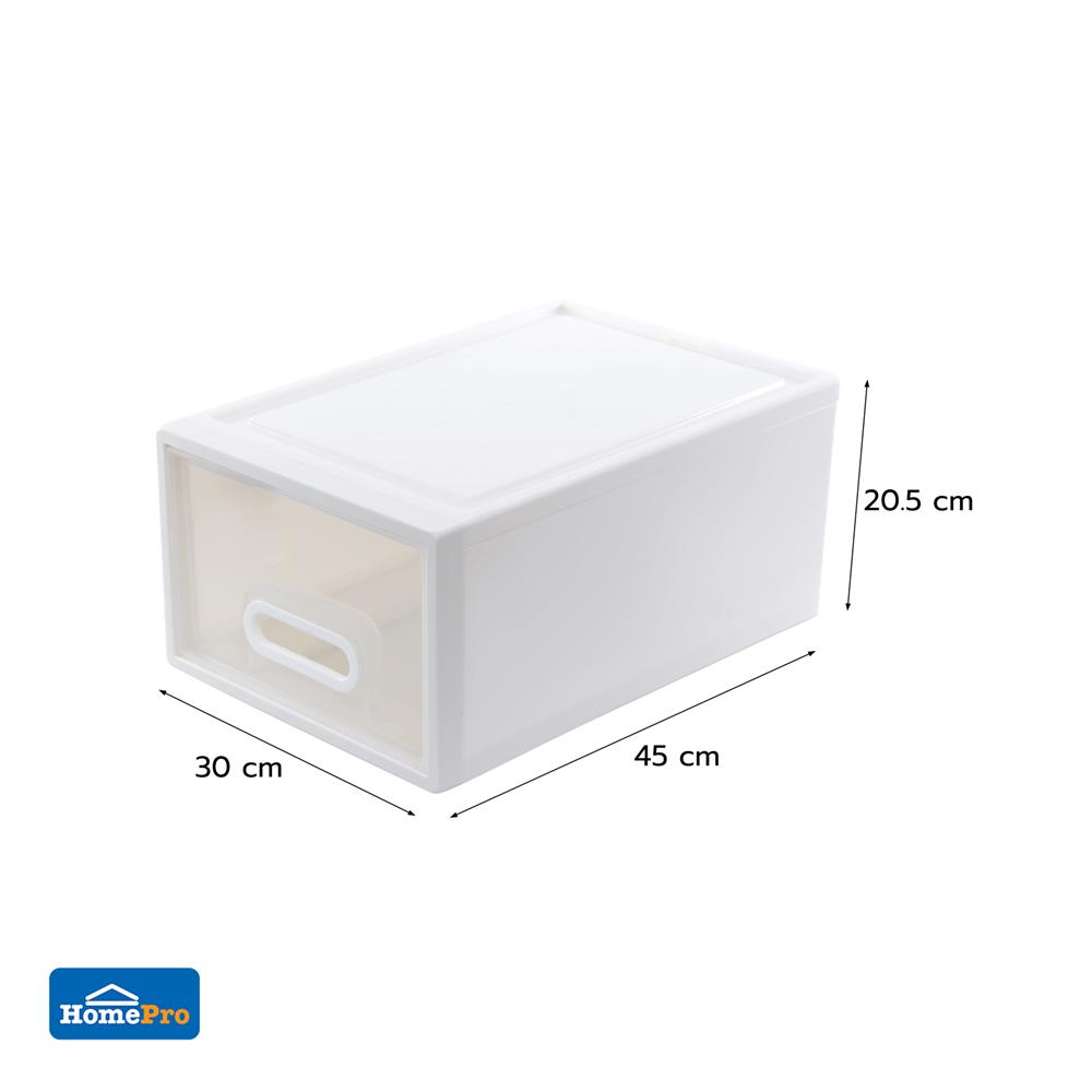 กล่องลิ้นชัก STACKO MODULAR 15 ลิตร 45X30X20.5 ซม. สีขาว