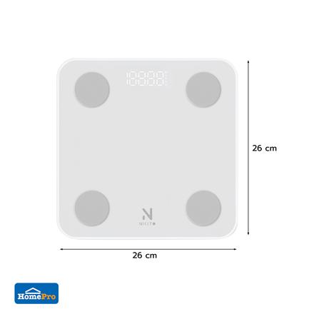 เครื่องชั่งน้ำหนักวัดมวลกาย NIKITO CF598BLE สีขาว_6