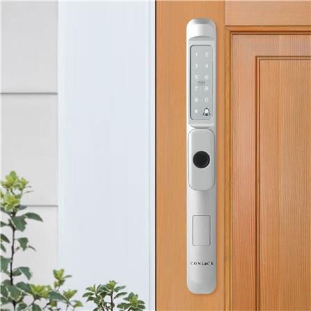 กลอนดิจิตอล CONLOCK CL-X50 TWIST สีเงิน_4
