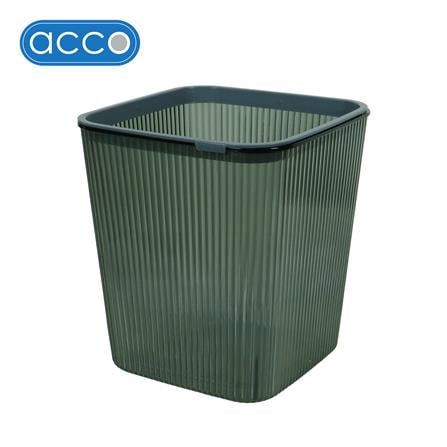 ถังขยะเหลี่ยม ACCO KLEAR 9 ลิตร สีเขียว/ใส_0