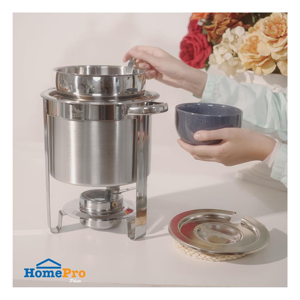 ชุดหม้ออุ่นซุปกลมพร้อมขาตั้ง 7 ลิตร KECH