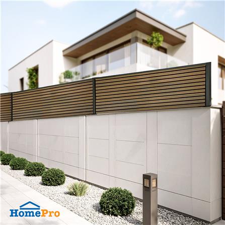 รั้วบังตาทึบ SET-B SUNSHIELD 0.6x2 ม. สีวอลนัท_7