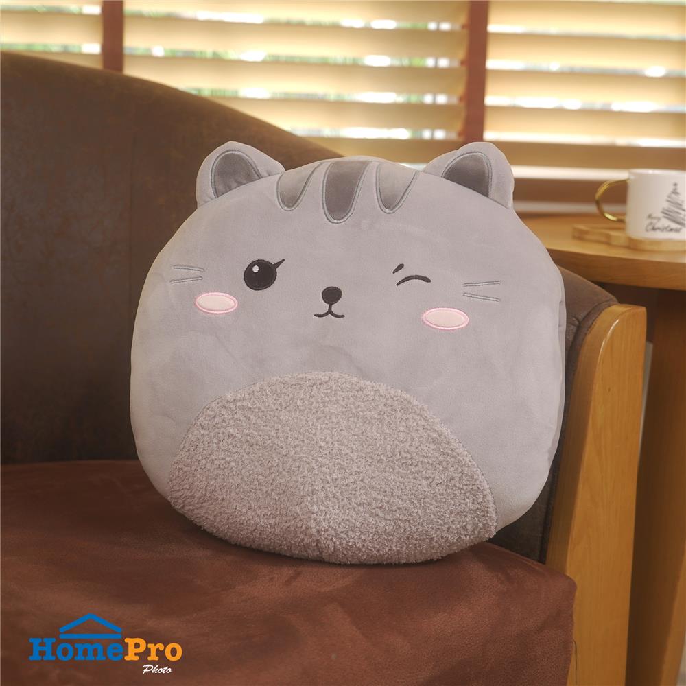 หมอนอิง HOME LIVING STYLE G-SALID CAT 14X14 นิ้ว สีเทา
