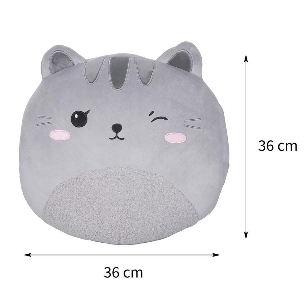 หมอนอิง HOME LIVING STYLE G-SALID CAT 14X14 นิ้ว สีเทา