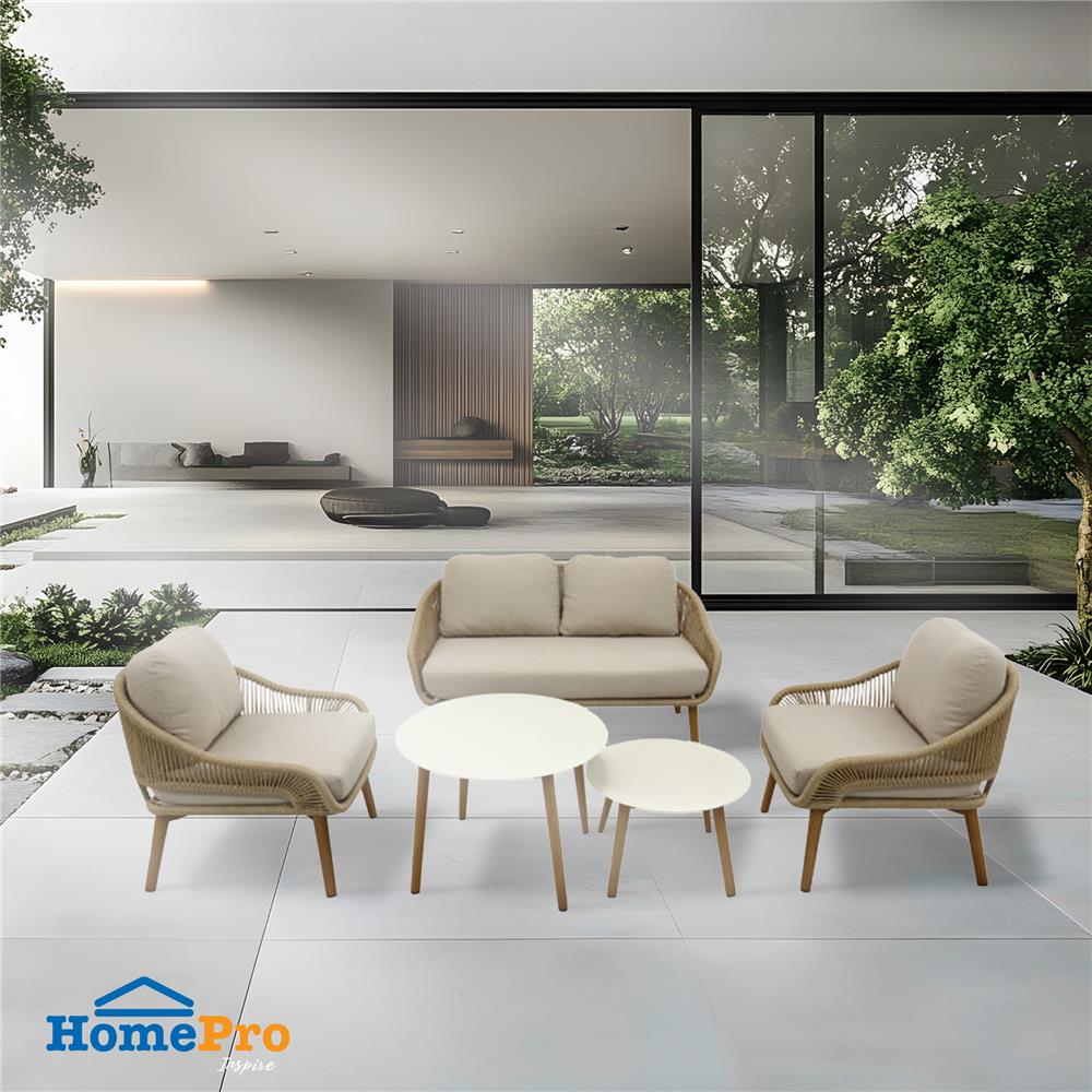 ชุดโซฟาสนาม 4 ที่นั่ง BENETTA BENEDICT สีเบจ