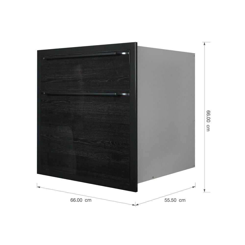 ตู้ลิ้นชัก KITZCHO LUCIDA 66x66 ซม. สี DARK OAK V.1