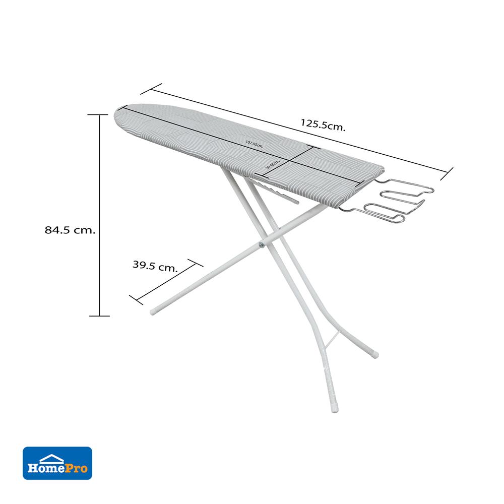 โต๊ะรีดผ้าแบบยืน 11 ระดับ ธรรมดา PLIM GEO สีเทา