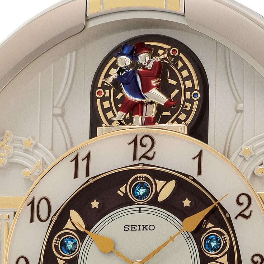 นาฬิกาแขวน SEIKO CLOCKS MELODY QXM290S 18X15 นิ้ว สีเบจ