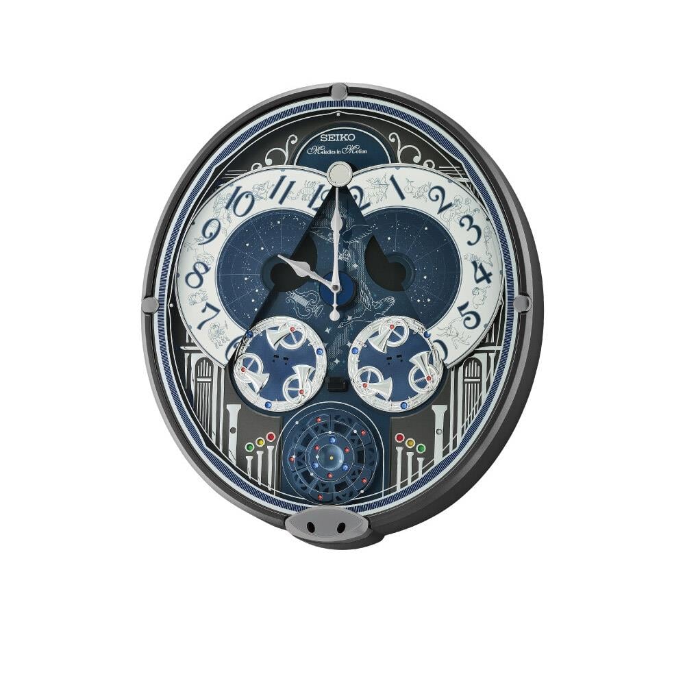 นาฬิกาแขวน MELODY SEIKO CLOCKS QXM393N 18X15.5 นิ้ว สีทอง/น้ำเงิน