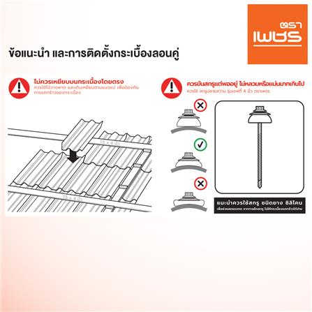 กระเบื้องหลังคา ลอนคู่ ตราเพชร 0.5x50x120 ซม. สีไอรอนเกรย์_3