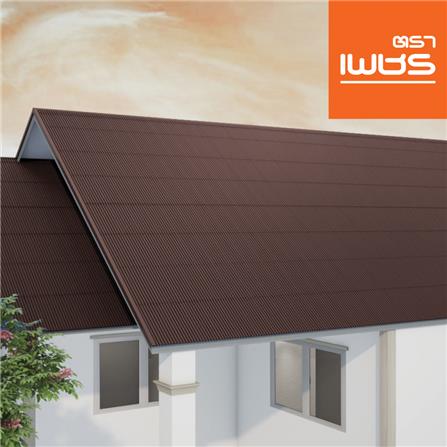 กระเบื้องหลังคา ลอนเล็ก ตราเพชร 0.4x54x120 ซม. สีน้ำตาลสุขสันต์_1