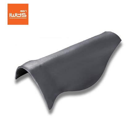 ครอบสันโค้งตะเข้ แบบเว้า ลอนคู่ ตราเพชร 23x47 ซม. สีไอรอนเกรย์_0