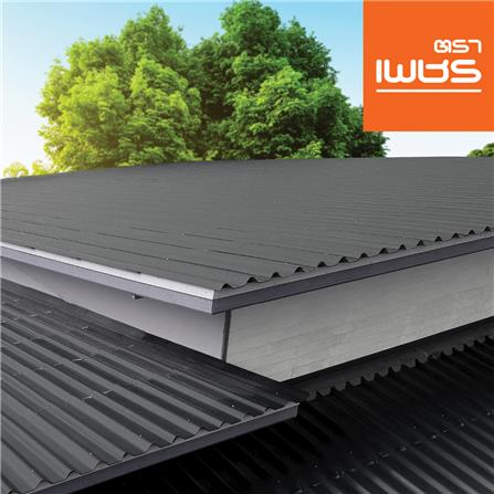 ครอบสันโค้งตะเข้ แบบเว้า ลอนคู่ ตราเพชร 23x47 ซม. สีไอรอนเกรย์_1