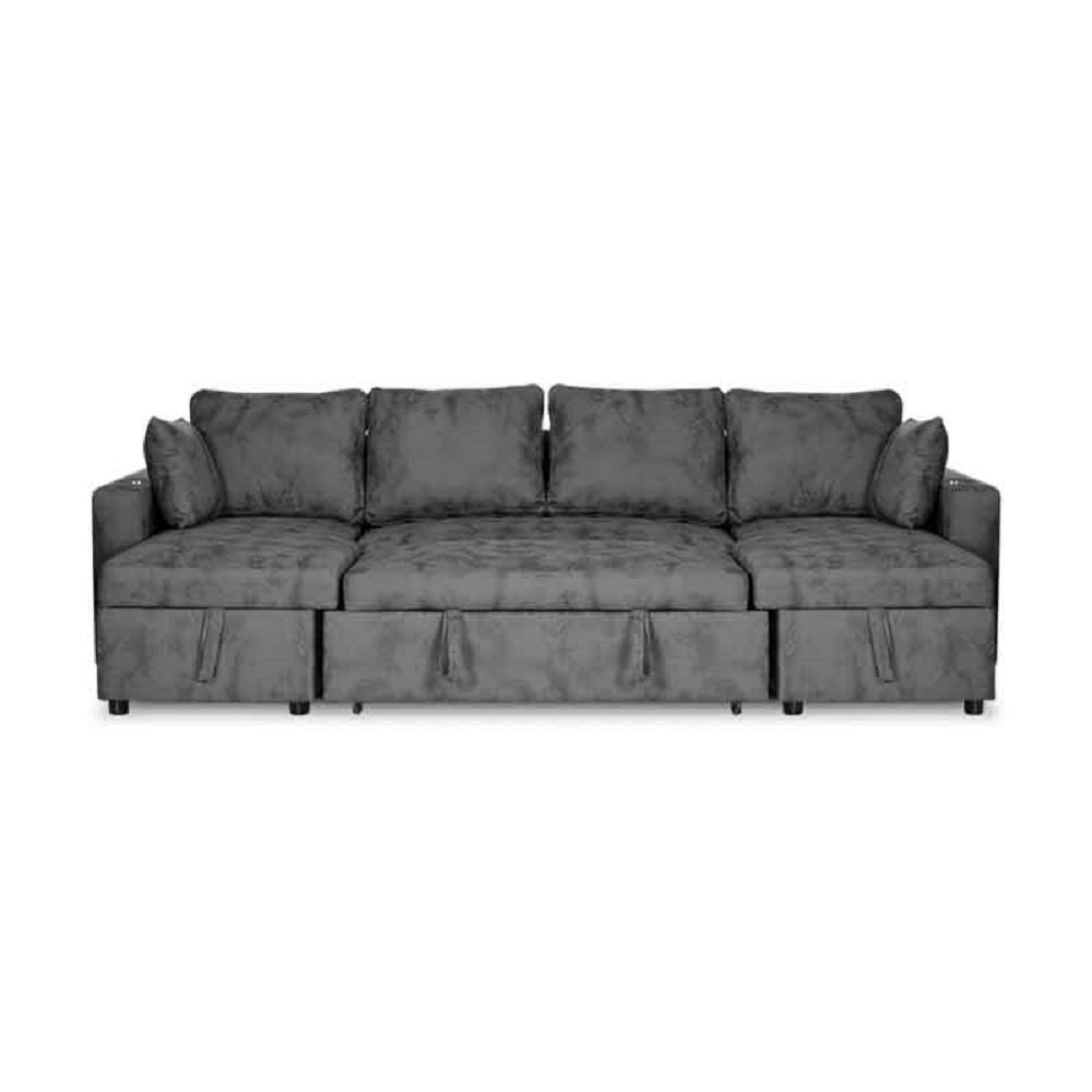 โซฟาเบด 4 ที่นั่ง AS FURNITURE HYPER LGYU04 สีเทา