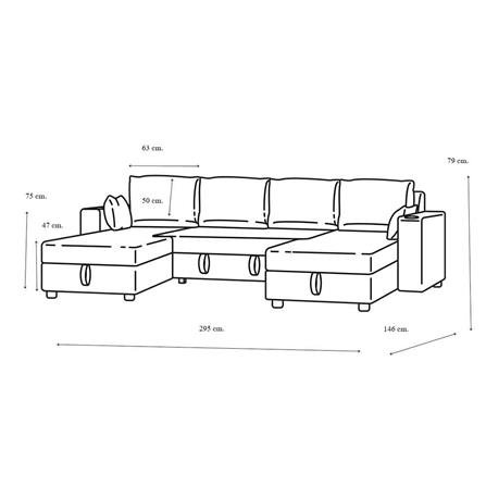 โซฟาเบด 4 ที่นั่ง AS FURNITURE HYPER LGYU04 สีเทา_7
