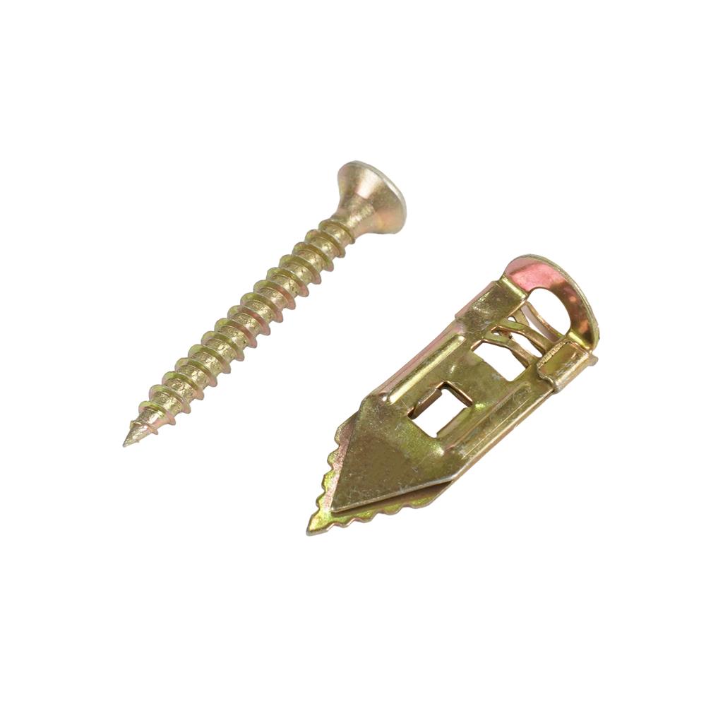 พุ๊กยิปซั่มปีกผีเสื้อ+สกรู DEXZON 12x30 มม. (แพ็ก 10 ชิ้น)